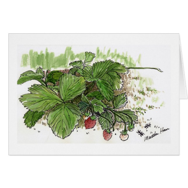 Strawberries Cards (Front Horizontal)