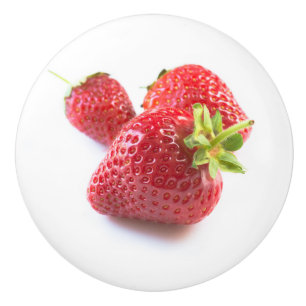 Strawberries Ceramic Knob