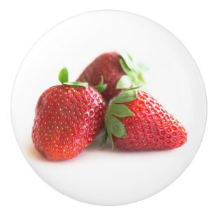 Strawberries Ceramic Knob