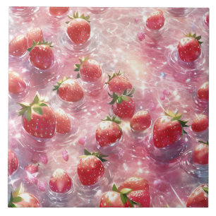 Strawberries Ceramic Tile