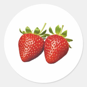 Strawberries Classic Round Sticker