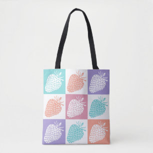 Strawberries Colorful Summer Tote Bag