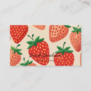 Strawberries Cottagecore Cottage Core Business Card