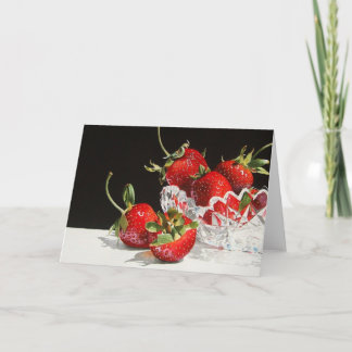 Strawberries & Crystal Greeting Card