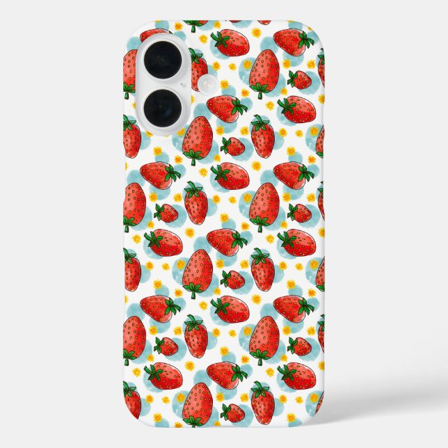 Strawberries & Daisies Case-Mate iPhone Case (Back)