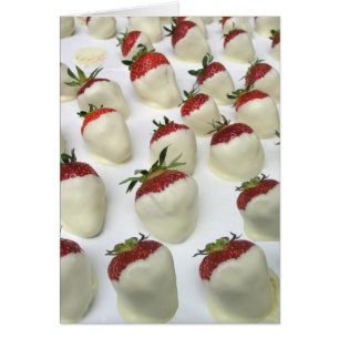 Strawberries dipped in white chocolate