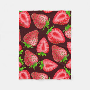 Strawberries Fleece Blanket