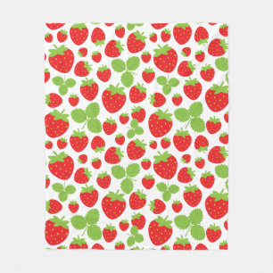 Strawberries Fleece Blanket