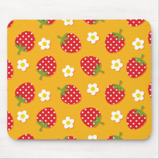 Strawberries & Flowers Mouse Pad