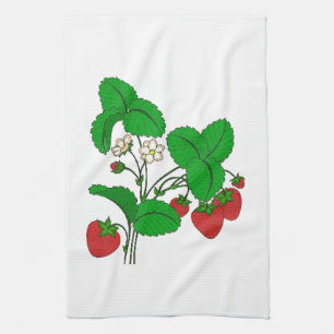 Strawberries for Breakfast Kitchen Towel