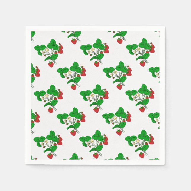 Strawberries for Breakfast Napkin (Front)