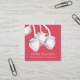 Strawberries Fruit Homemade Jam Jelly Preserves Square Business Card