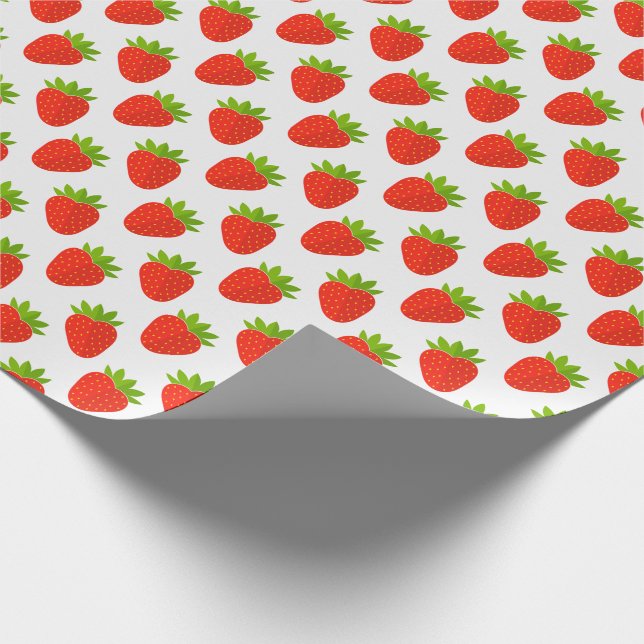 Strawberries fruit wrapping paper. wrapping paper (Corner)