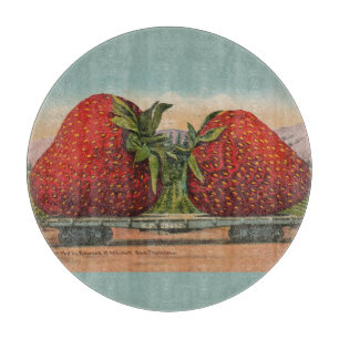 Strawberries Giant Antique Fruit Fun Cutting Board