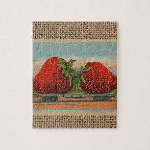 Strawberries Giant Antique Fruit Fun Jigsaw Puzzle