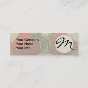 Strawberries Giant Antique Fruit Fun Mini Business Card