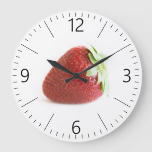 Strawberries Large Clock