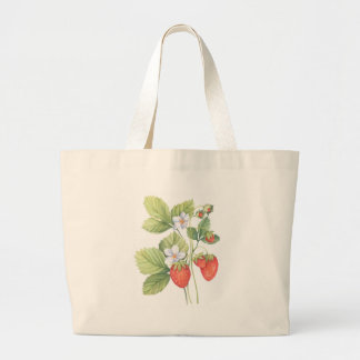 Strawberries Large Tote Bag