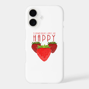 Strawberries Make Me Happy Cute Strawberry Kawaii 