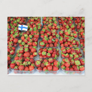 Strawberries, Market Square, Helsinki, Finland Postcard