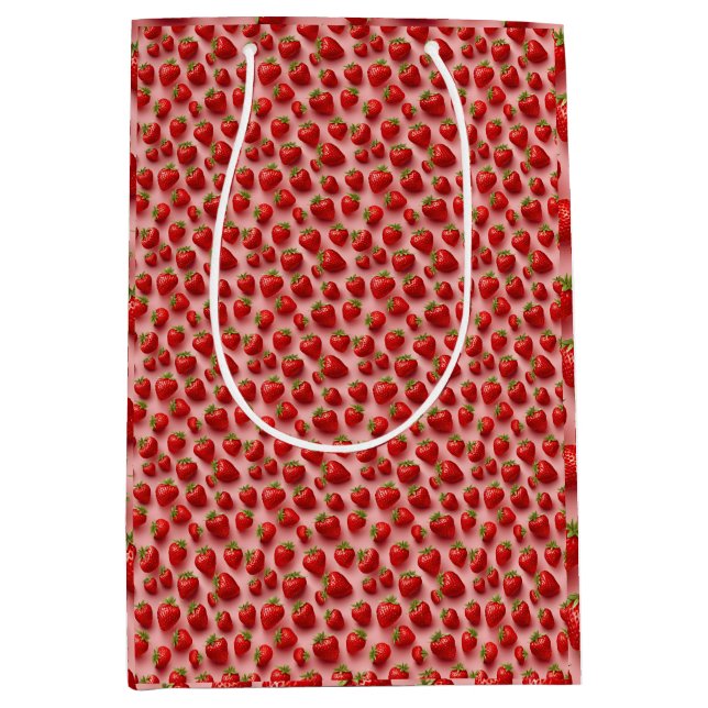 Strawberries Medium Gift Bag (Front)
