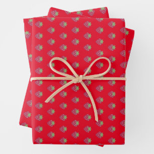 Strawberries  medium gift bag wrapping paper sheet