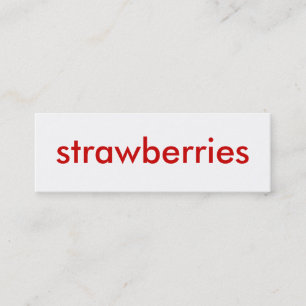 strawberries mini business card
