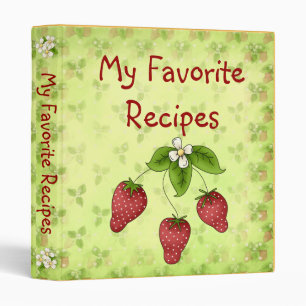 Strawberries My Favourite Recipe Binder