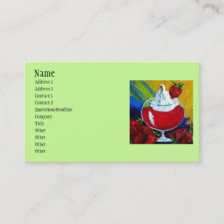 strawberries, Name, Address 1, Address 2, Conta... Business Card