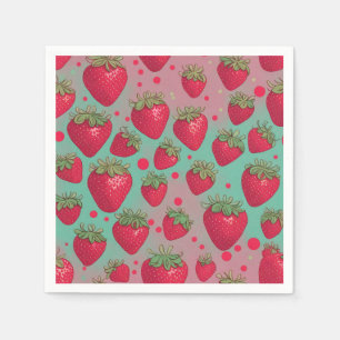 strawberries napkin