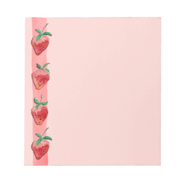 Strawberries Notepad (Front)