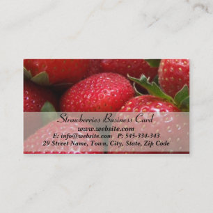 Strawberries Nutritionist Business Card