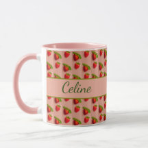 Strawberries on a pink fabric background