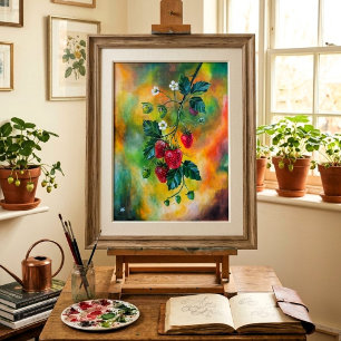 Strawberries on a Summer Vine by Alfred Fox Poster
