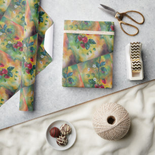 Strawberries on a Summer Vine by Alfred Fox Wrapping Paper