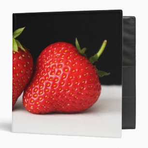 Strawberries On Black Over White rbm Binder