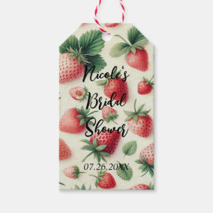 Strawberries on Cream Watercolor Berries Gift Tags