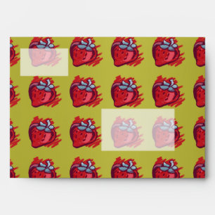 Strawberries On Gold Craft Items Envelopes