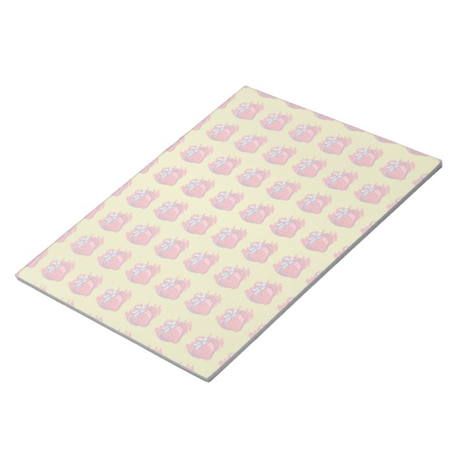 Strawberries On Gold Craft Items Notepad (Angled)