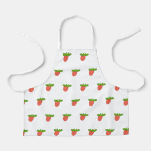 Strawberries on white apron