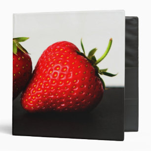 Strawberries On White Over Black rbcnm Binder