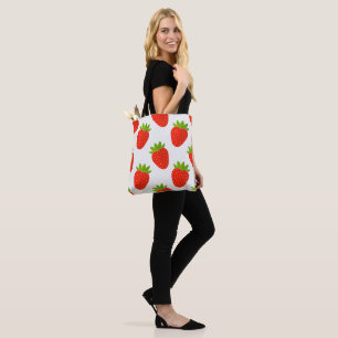 Strawberries pattern bag. tote bag