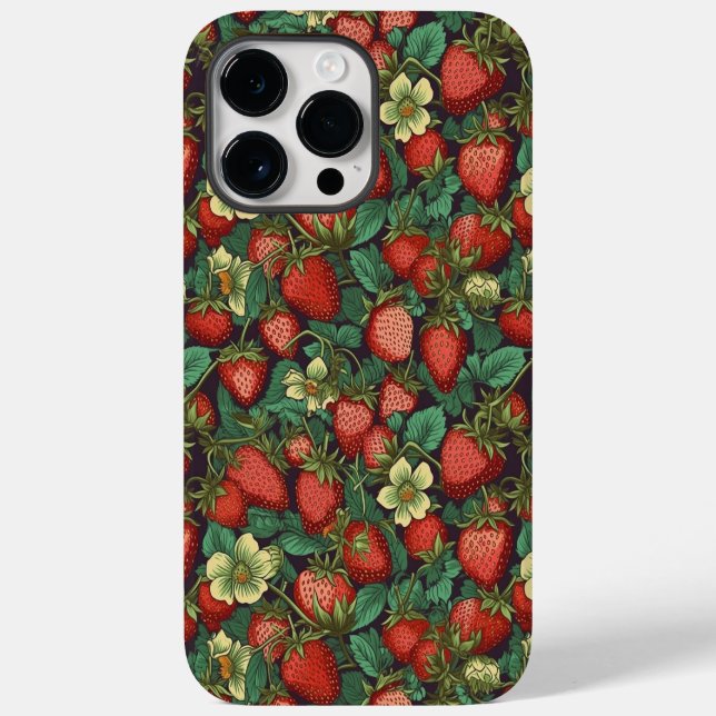 Strawberries Pattern Case-Mate iPhone Case (Back)