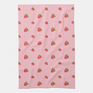 Strawberries pattern kitchen towel