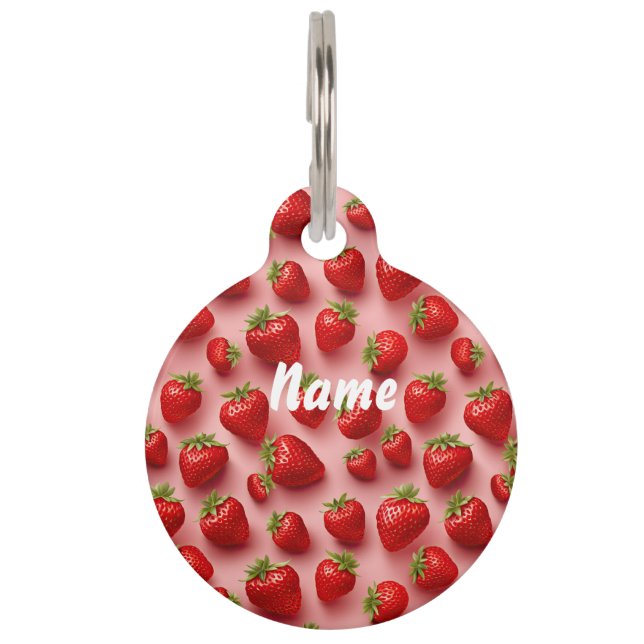 Strawberries Pet Tag (Front)