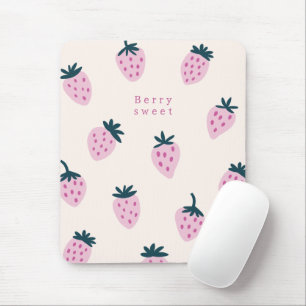 Strawberries pink  mouse pad