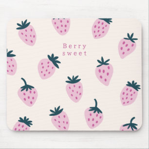 Strawberries pink  mouse pad