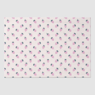 strawberries pink  tissue paper