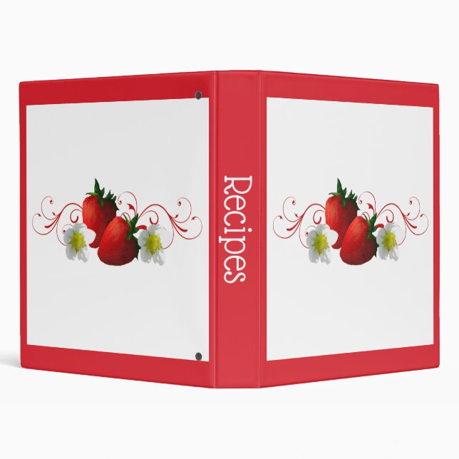 Strawberries Recipe Binder (Background)