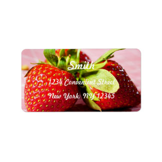 Strawberries Return Address Label